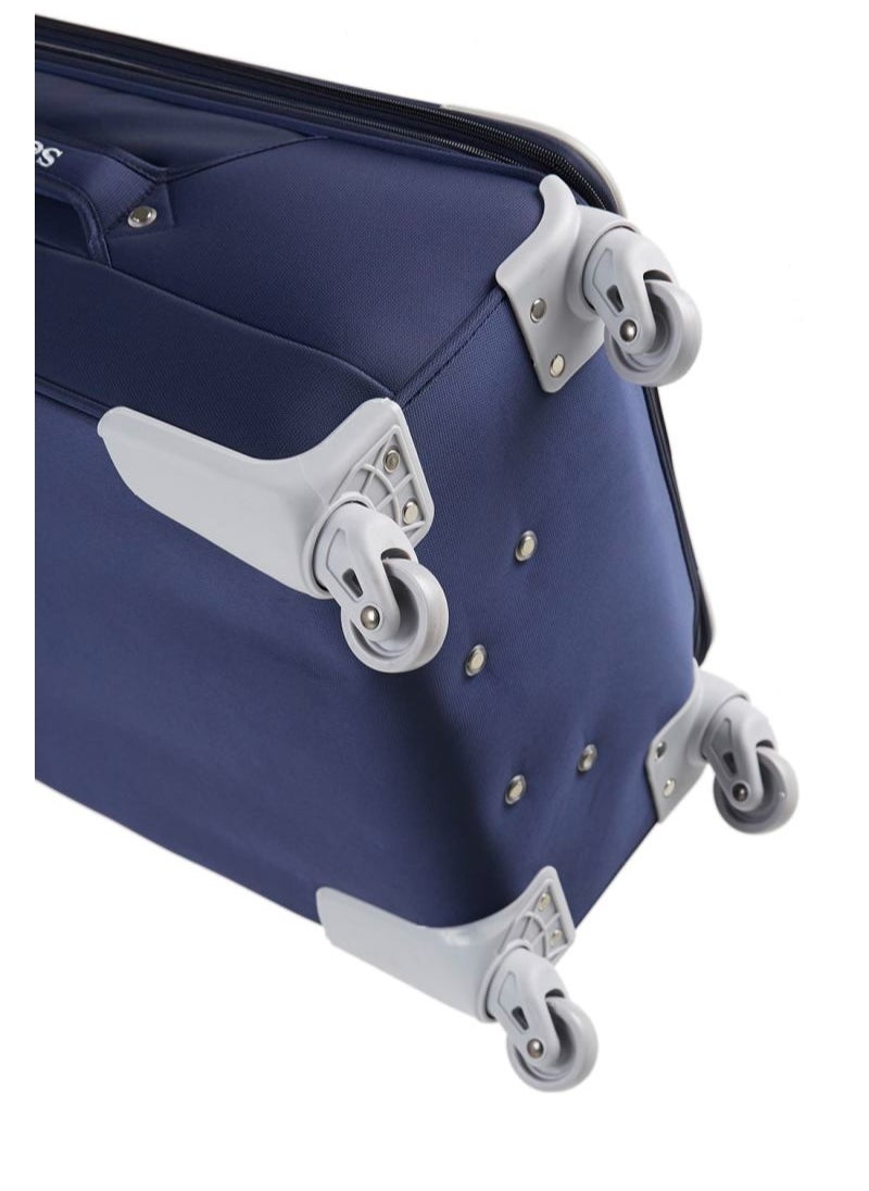 SENATOR - Soft Shell Luggage Trolley For Unisex Ultra Lightweight Expandable Suitcase With 4 Wheels LL003 Navy Blue - Image 1