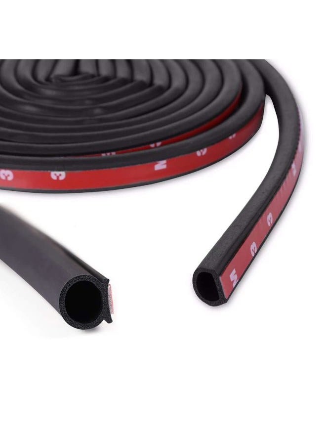 Goldwheel 10Ft D-Shape Rubber Weather Stripping 1/2"×7/16" Heavy Duty Rubber Seal Weatherstrip Hollow with Bulb Door Gasket Strip(Self-Adhesive) for Automotive Truck RV Door Window Soundproof - Image 1