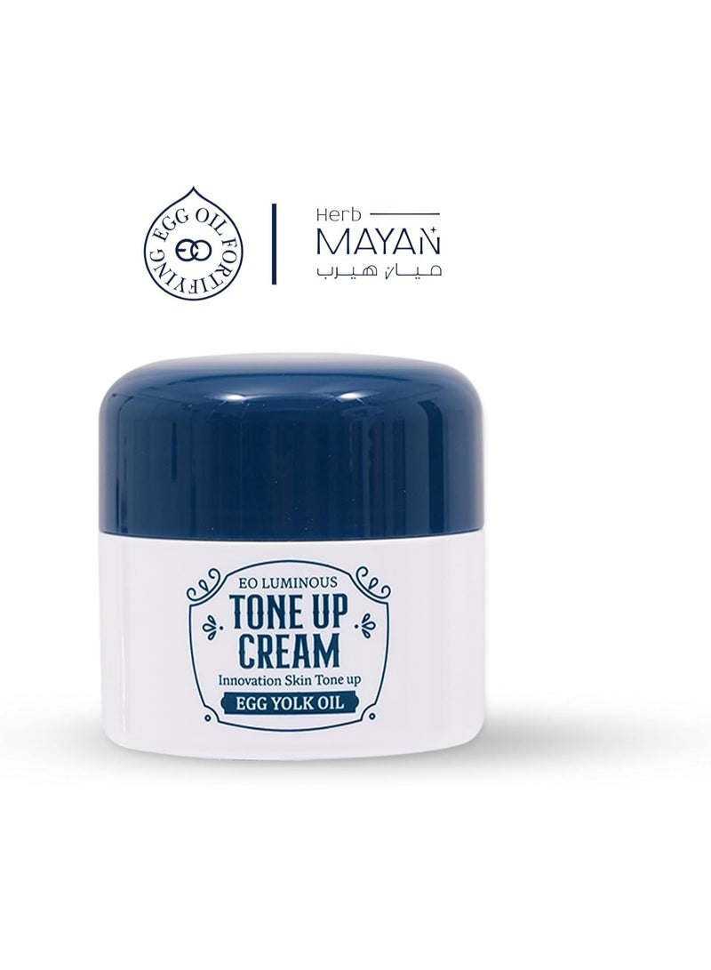 EO Korean EO Luminous Skin Tone-up Cream (Foundation Replacement), Instant Fast Solution for Flawless and Naturally Luminous Skin, 52ml - Image 1