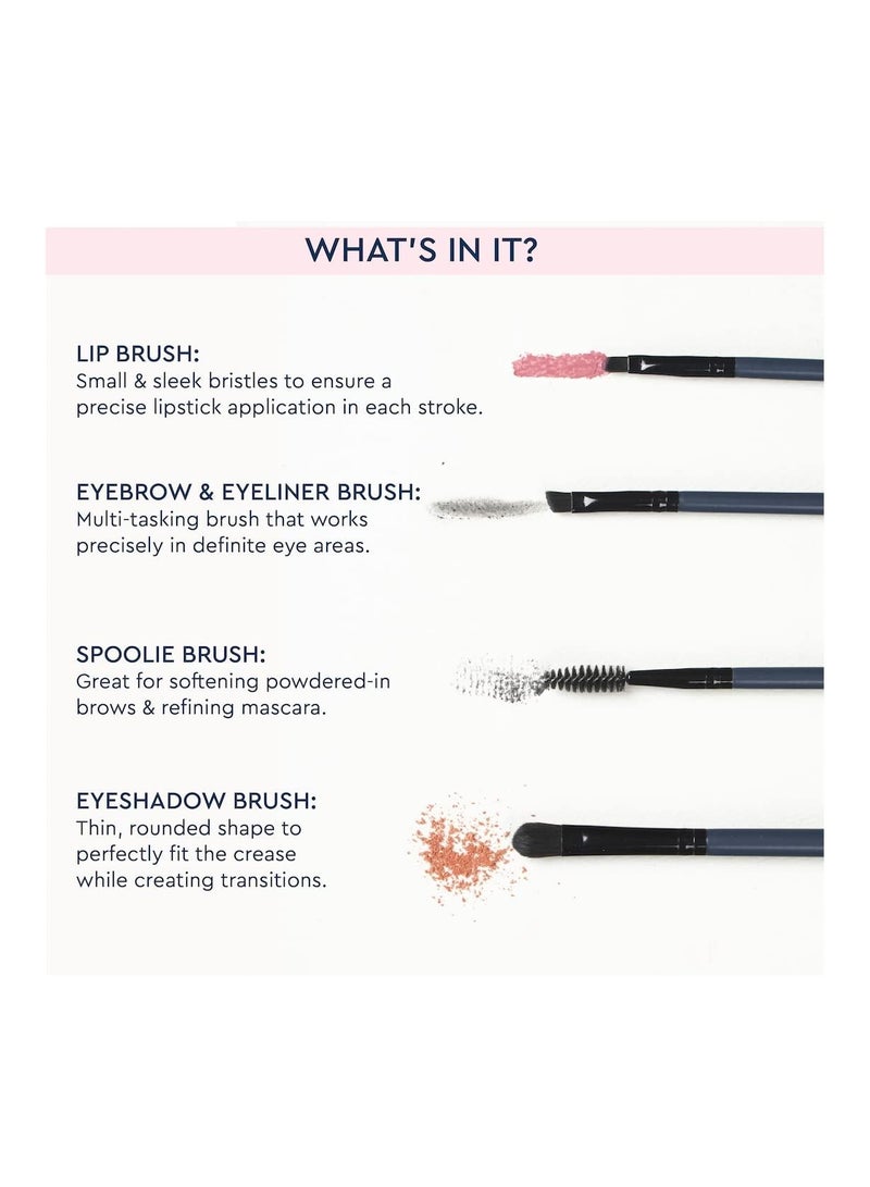 GUBB Makeup Brush Set Of 8 Makeup Brushes Powder Foundation Flat Eyeshadow Blush Mascara Eyeliner Lip And Eyeshadow Blending Brush - Image 4