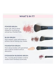 GUBB Makeup Brush Set Of 8 Makeup Brushes Powder Foundation Flat Eyeshadow Blush Mascara Eyeliner Lip And Eyeshadow Blending Brush  - Image 2