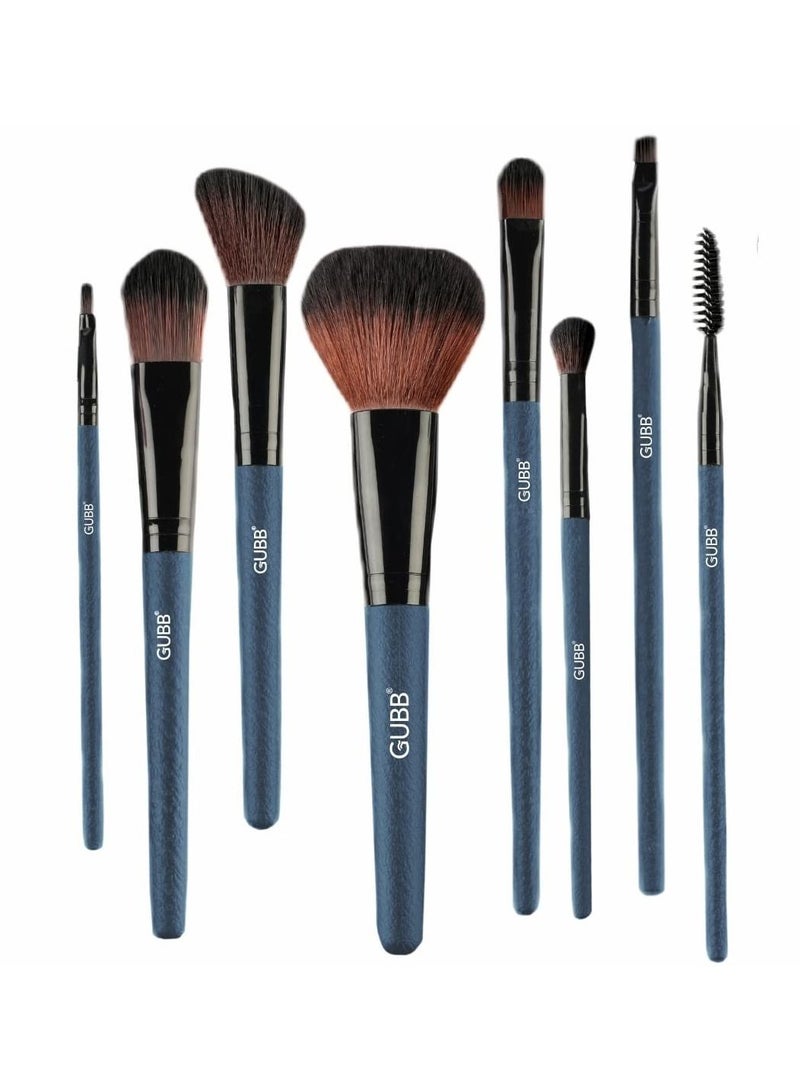 GUBB Makeup Brush Set Of 8 Makeup Brushes Powder Foundation Flat Eyeshadow Blush Mascara Eyeliner Lip And Eyeshadow Blending Brush - Image 1
