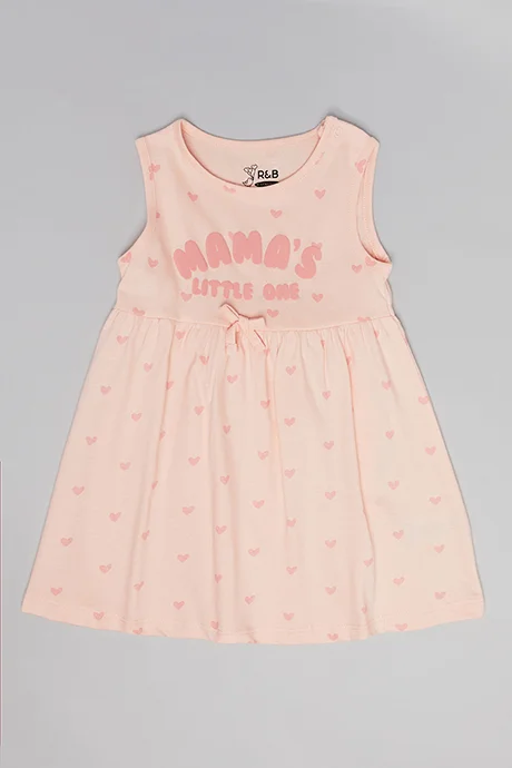 أر أند بي Printed Sleeveless Fit & Flare Dress