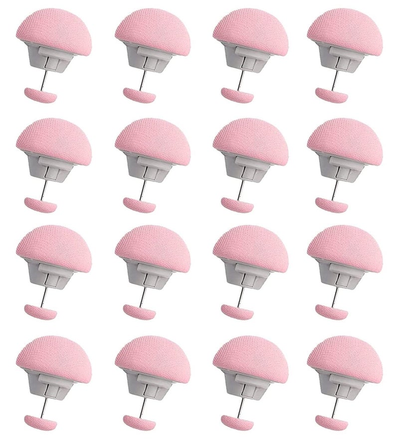 DIVOX Duvet Clips Mushroom Cover Pins Cotton Quilt Fixer Duvet Fasteners Grippers Anti-Movement Bed Clamps Sheet Holder for Socks Curtains Cove Fixing Clips (Pink, 16) - Image 1