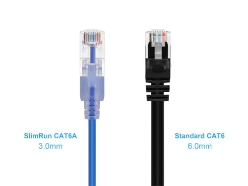 Monoprice Cat6A Ethernet Patch Cable 10Pack Snagless RJ45 550Mhz 10G UTP Pure Bare Copper Wire 30AWG 05 Feet 10Color SlimRun Series - Image 3