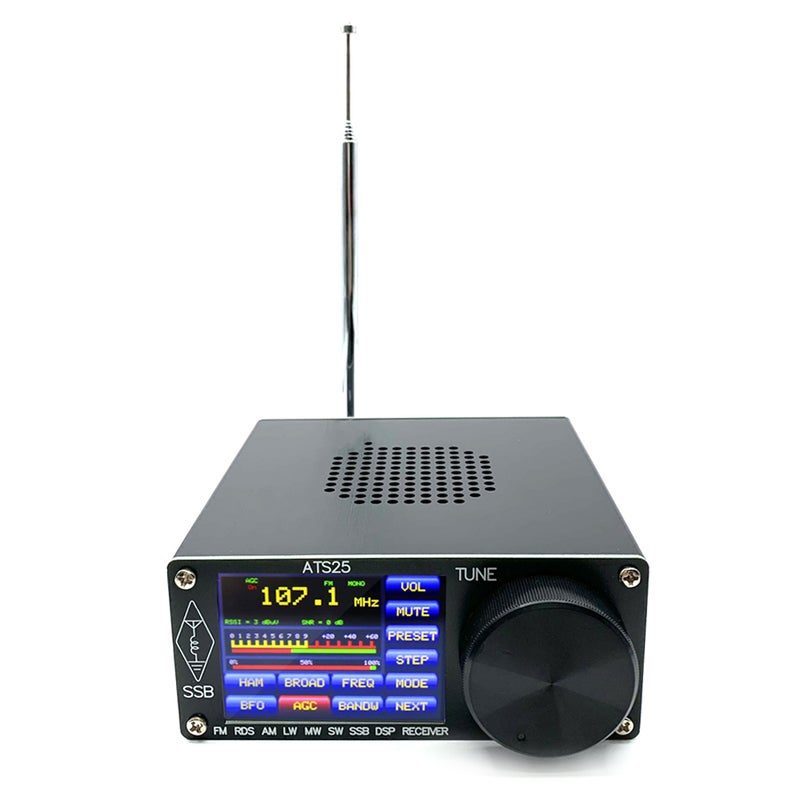 All-Band Radio Receiver 2.4 Inch Color Touch Screen - Aluminium Alloy Wear-Resistant Cover DSP Receiver for Home Outdoor Radio Enthusiasts - Image 1