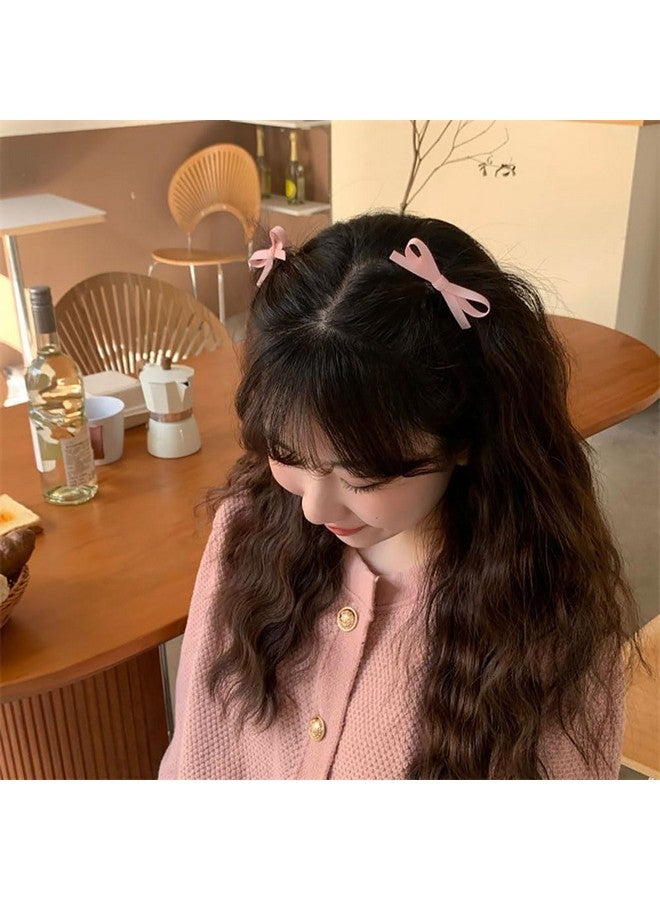 Ayesha Hair Ribbon 10Pcs Hair Bows Clips Pink Bowknot Satin Hair Ribbon For Women Girls Toddlers Tiny Bow Claw Clip For Thick Fine Hair - Image 3