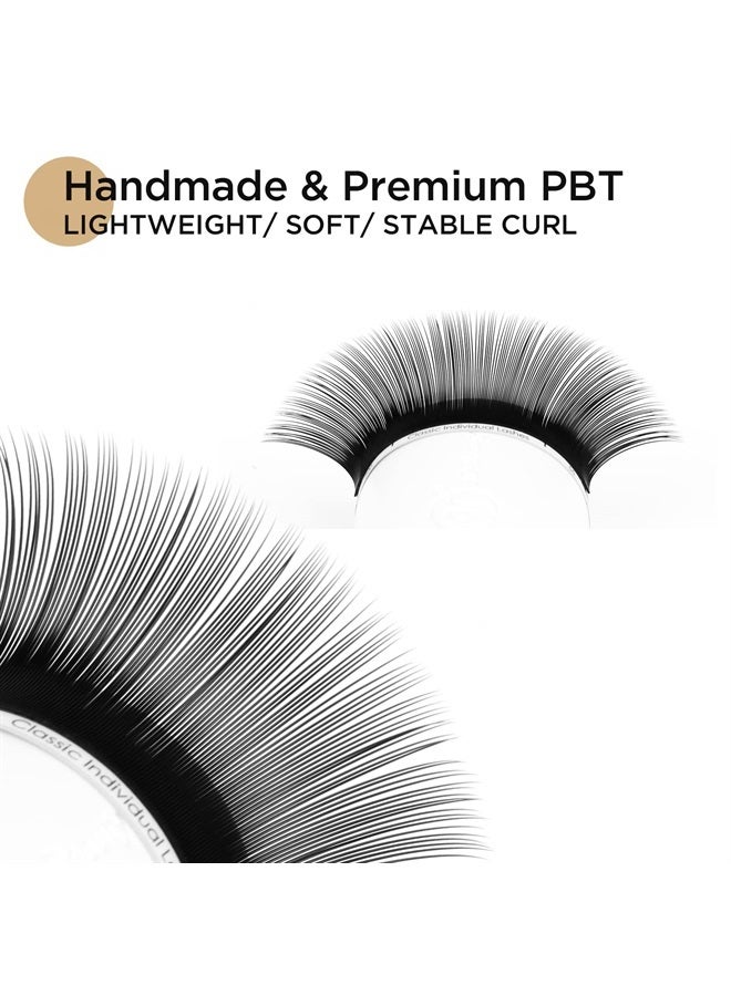 LASHVIEW Eyelash Extensions,Individual Lashes, Premium Single &Classic Lashes,0.10 Thickness C Curl 8-15mm Mixed Tray,Natural Semi Permanent Eyelashes,Soft Application-Friendly, Lashes - Image 1