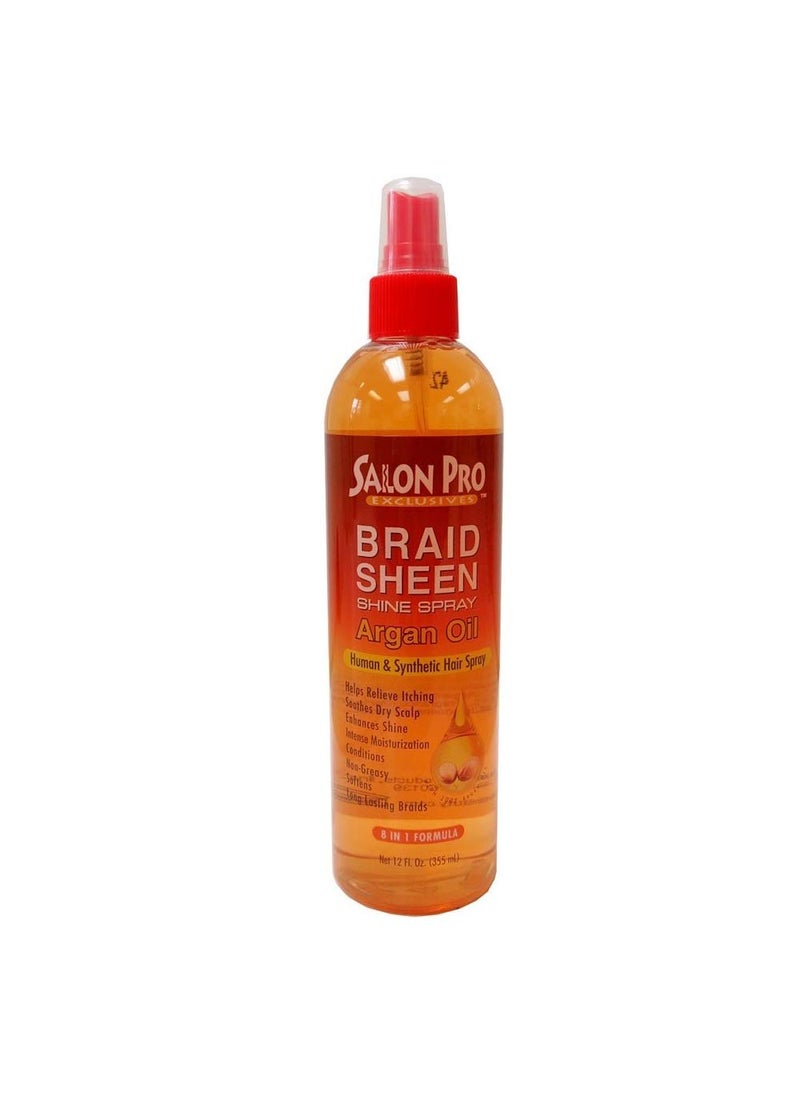 Salon Pro Salon Pro Braid Sheen Shine Spray Argan Oil 12 Oz 