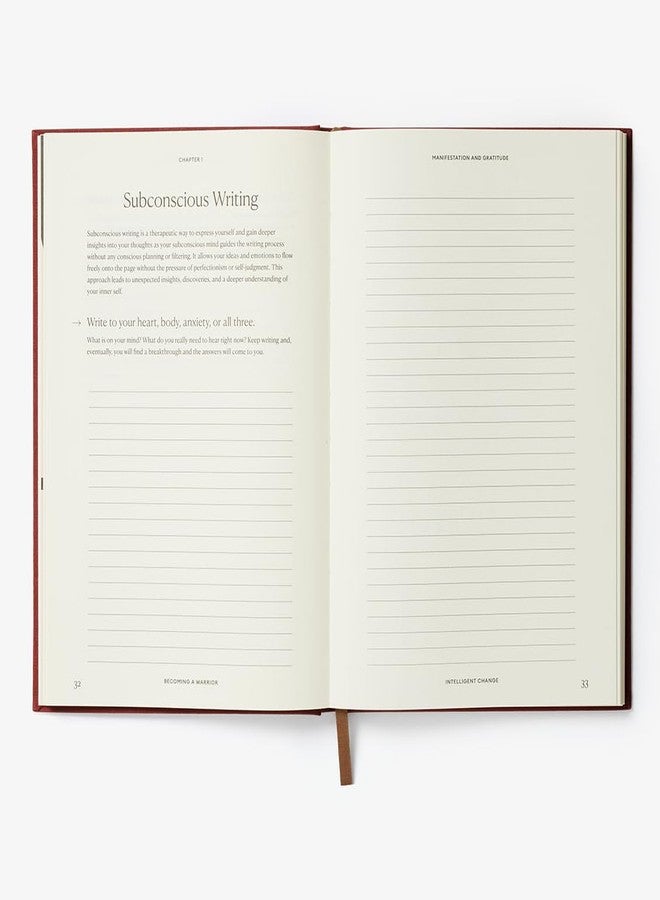 Intelligent Change Becoming a Warrior Guided Journal for Women: 100+ Prompts for Self-Discovery, Gratitude, & Facing Fears, B5 Large Undated Manifestation Journal Notebook for Long-format Writing & Reflection, Created - Image 4