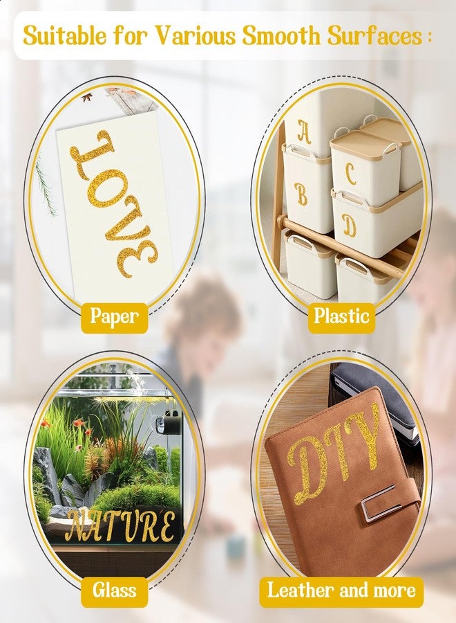 Dizdkizd 2 Inch Gold Letter Stickers, Large Vinyl Holographic Alphabets Self Adhesive Removable ABC Decorations for Graduation Caps, Poster Board, Signs, Crafts, 8 Sheets - Image 5