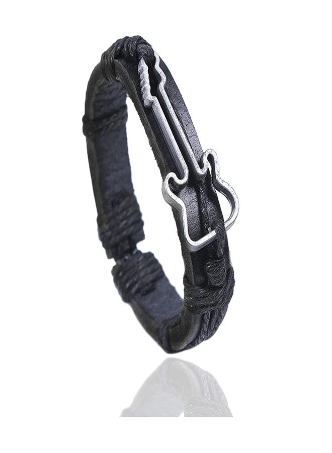 Xusamss سوار جيتار موسيقي من مجوهرات كوسامس فاشن بحبل جلدي - Image 1