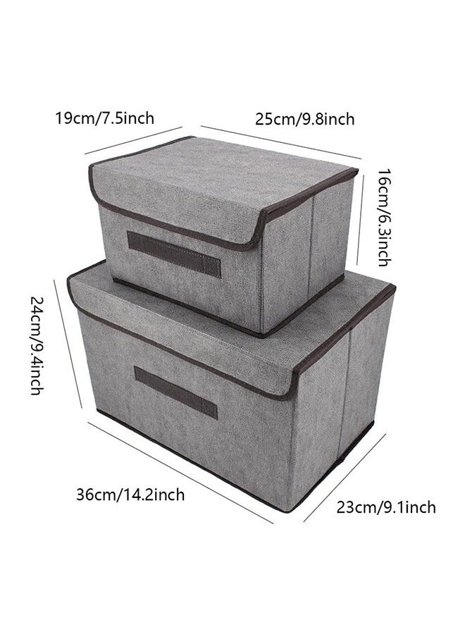 Loquat Pack Of 2 Foldable Storage Box With Lid - Image 3