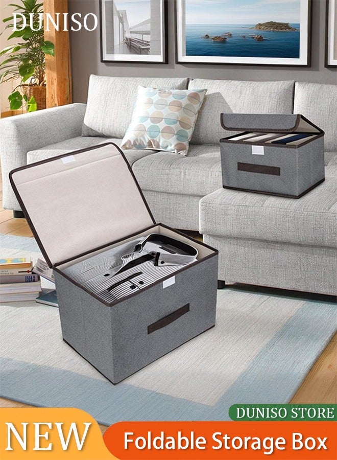 Loquat Pack Of 2 Foldable Storage Box With Lid - Image 1