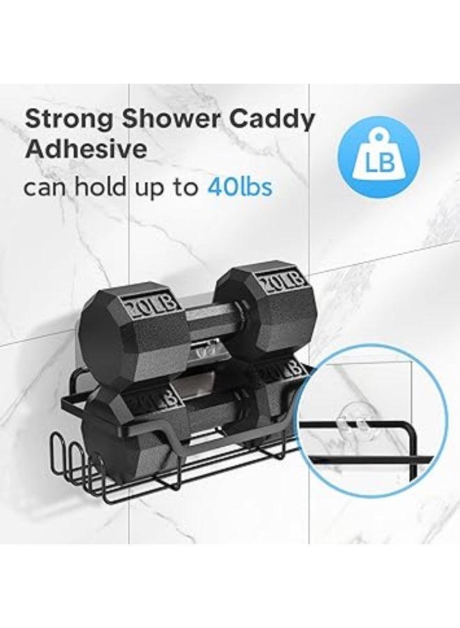14 Pack Shower Caddy Adhesive Replacement, Transparent Strong Adhesive Hooks, No Drilling, Waterproof Wall Hooks for Shower Caddy, Bathroom Storage Shelves and Kitchen Racks - Image 3