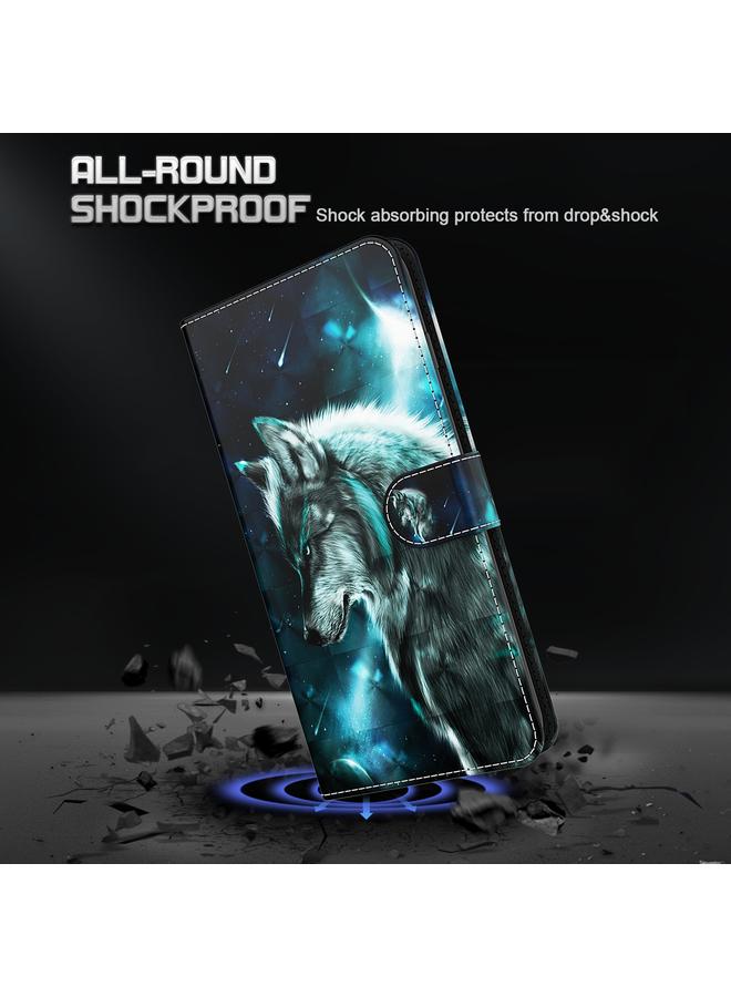 S-TOP Case For iPhone 14 3D Painting Pattern Flip Leather Phone Case - Image 4