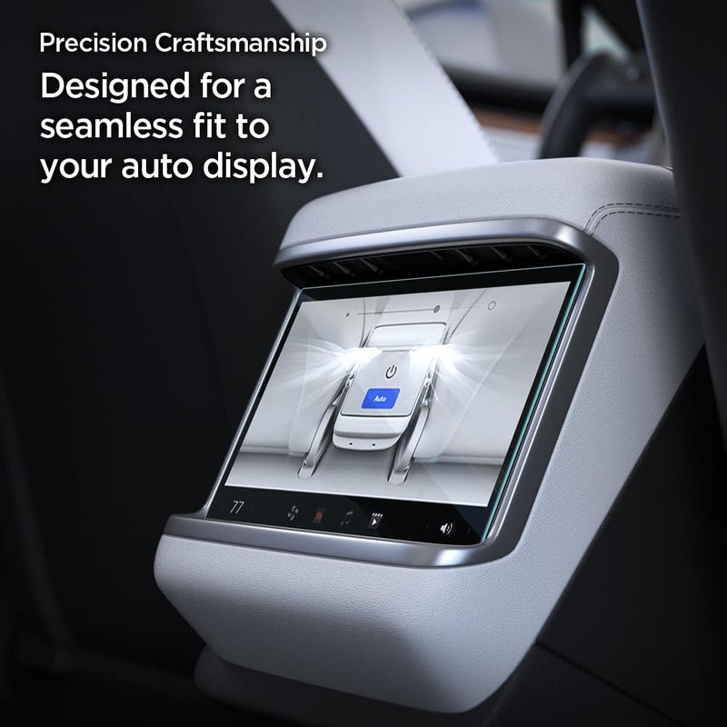 Spigen Tempered Glass Screen Protector [GlasTR Slim] designed for Tesla Model S (2023/2024/2025), Tesla Model X (2023/2024/2025) 9.4 inch Rear Touchscreen - Matte/Anti Finger Print - Image 5