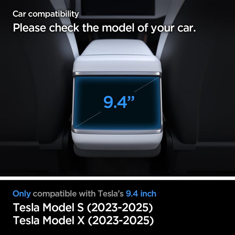 Spigen Tempered Glass Screen Protector [GlasTR Slim] designed for Tesla Model S (2023/2024/2025), Tesla Model X (2023/2024/2025) 9.4 inch Rear Touchscreen - Matte/Anti Finger Print - Image 2