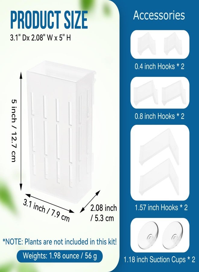Borlech Upgraded Aquarium Plant Holder with Hooks and Suction Cups for Fish Tank Aquaponic Plant Cultivation and Aquascape Decorations (Semitransparent) - Image 3