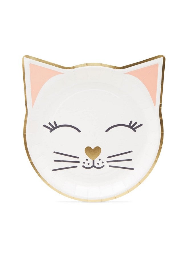 Blue Panda 144 Piece Cat Themed Party Supplies Set, Serves 24 Includes Plates, Napkins, Cups, Cutlery - Kitty Birthday Decorations & Kitten Themed Parties Decorations  - Image 5