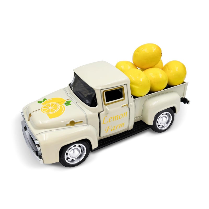 Retro Truck Ornaments – Classic Pickup, Metal, Mini Car Model, for Desk Decor
