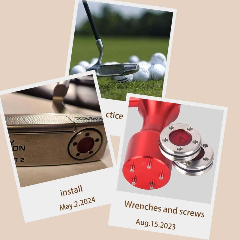 Hi-Star وزنات حمراء مخصصة 2 قطعة + مفتاح أحمر لباتر Titleist Scotty Cameron - Image 2