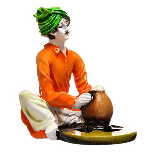Karigaari India Handcrafted Resin Rajasthani Men Making Pots Showpiece for Home Decor - Image 5