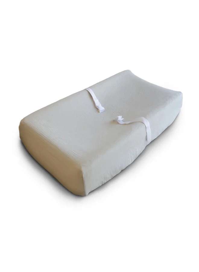 mushie Changing Pad Cover Fog