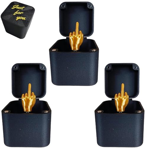 Wercow 3 Packs Middle Finger in a Box Finge r GiftsSurprise Box of Fingers Finger Bo xFunny Pop Up Prank Toy for Office or Home White Elephant Gifts for MenChristmas Stocking Stuffers for Kids Woman - Image 1