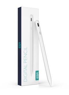 ESR ESR for Apple Pen, iPad Pencil, Stylus Pen for iPad 10/9/8/7/6, iPad Pro 11/12.9, iPad Air 5/4/3, iPad Mini 6/5, Tilt Sensitivity and Palm Rejection, Magnetic Attachment, White  - Image 1