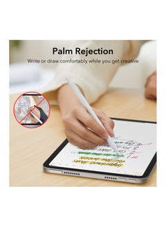 ESR ESR for Apple Pen, iPad Pencil, Stylus Pen for iPad 10/9/8/7/6, iPad Pro 11/12.9, iPad Air 5/4/3, iPad Mini 6/5, Tilt Sensitivity and Palm Rejection, Magnetic Attachment, White  - Image 4