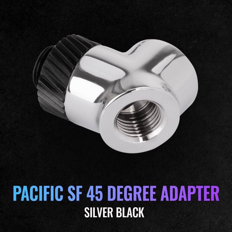 Thermaltake Pacific SF 45 Degree Adapter Silver BlackDIY LCSFittings CLW397CU00SLA - Image 2