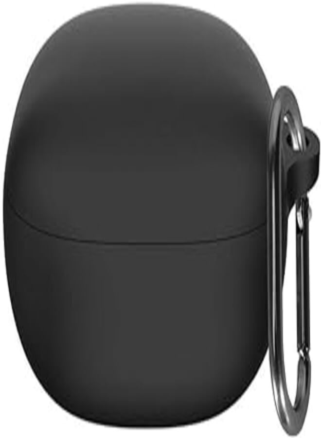 Beauenty for Anker Soundcore Liberty 4 Wireless Earphone Case Silicone Wireless Earphones Cover Earbuds Protective Case with Carabiner (black)