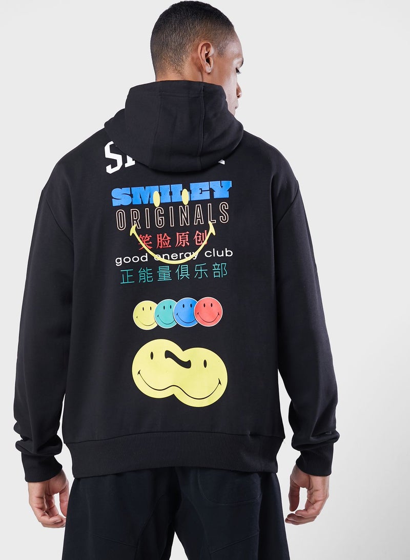 NEW ERA هودي بقلنسوة متعدد الشعار SMILEY BP - Image 2