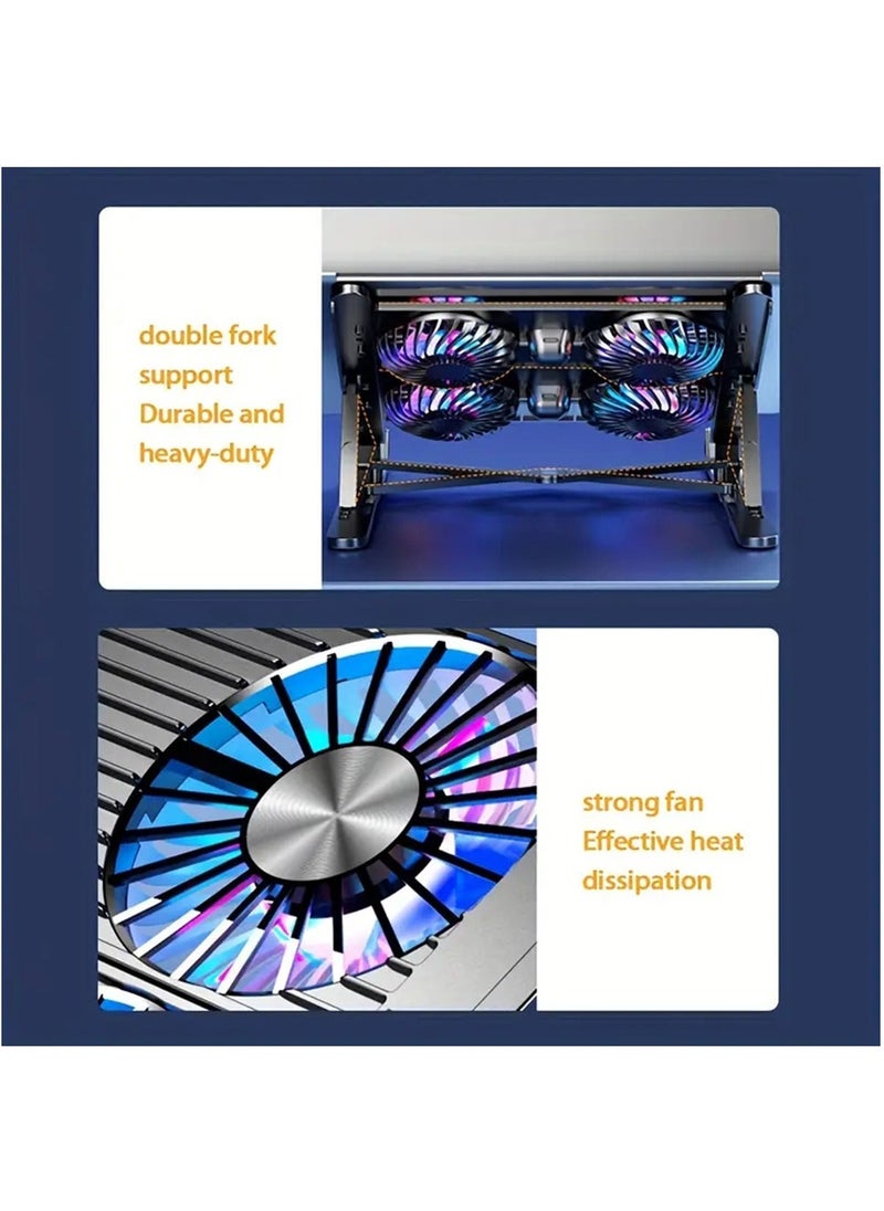 Hihonor Foldable Laptop Radiator And Holder, Cooling Pad Bracket With Silent Fan For Tablet Notebook Stand Table For Laptop Accessories  - Image 5