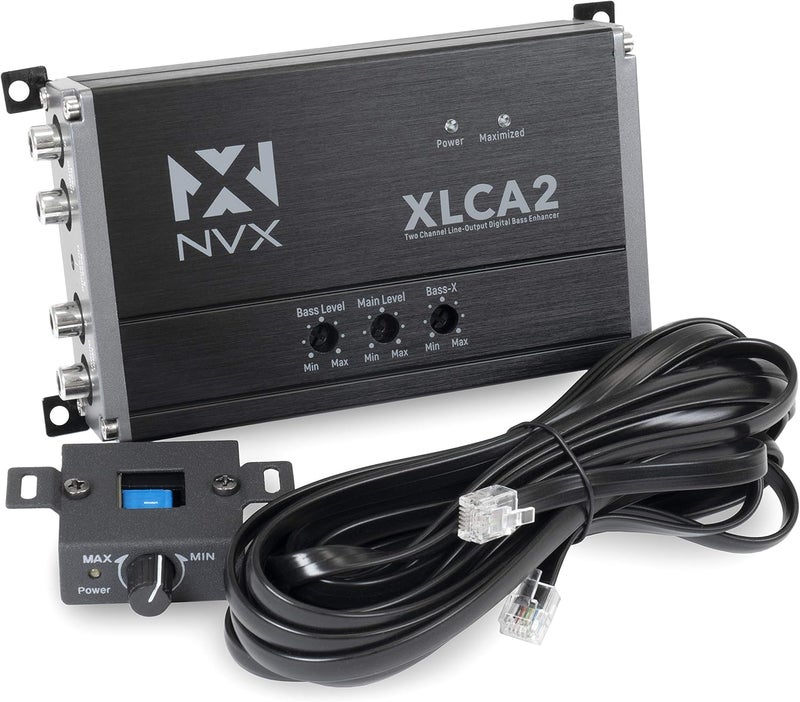 NVX XLCA2 X-Series 2-Channel Line Out Converter Digital Bass Enhancer with xBOOST and Remote Level Control - Image 1