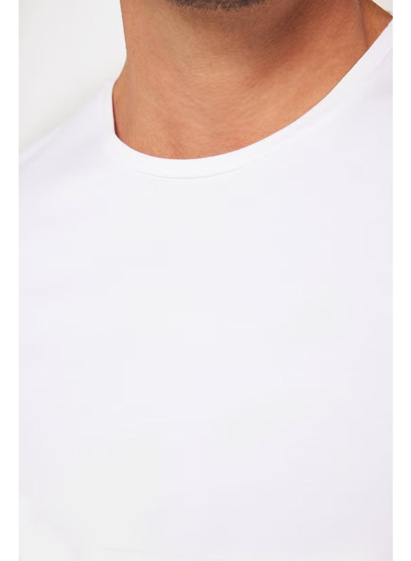 Tudors Slim Fit Narrow Cut Crew Neck Plain Basic Short Sleeve T-Shirt - Image 3