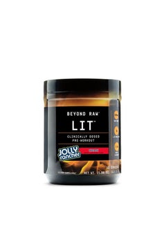 BEYOND RAW LIT | Clinically Dosed Pre-Workout Powder | Contains Caffeine, L-Citrulline, Beta-Alanine, and Nitric Oxide | Jolly Rancher Cherry | 30 Servings  - Image 1