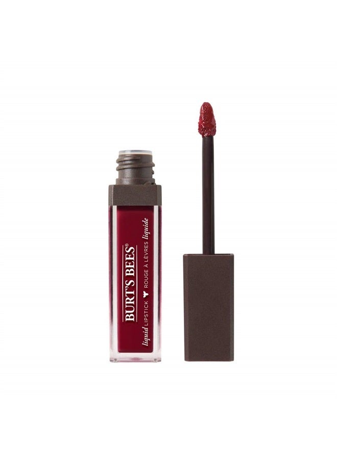 Burt's Bees أحمر شفاه سائل لامع 100% طبيعي، جليد الجارنيت، 1 أنبوب - Image 1