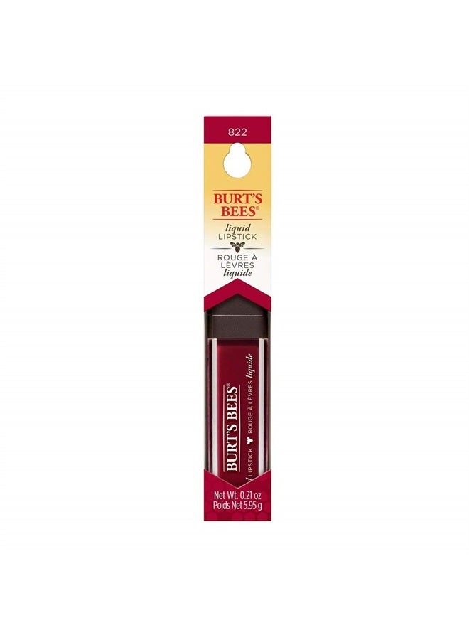 Burt's Bees أحمر شفاه سائل لامع 100% طبيعي، جليد الجارنيت، 1 أنبوب - Image 3