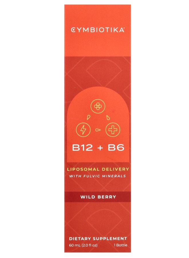 B12 + B6 Liposomal Deliver with Fulvic Minerals Wild Berry  2 fl oz (60 ml)