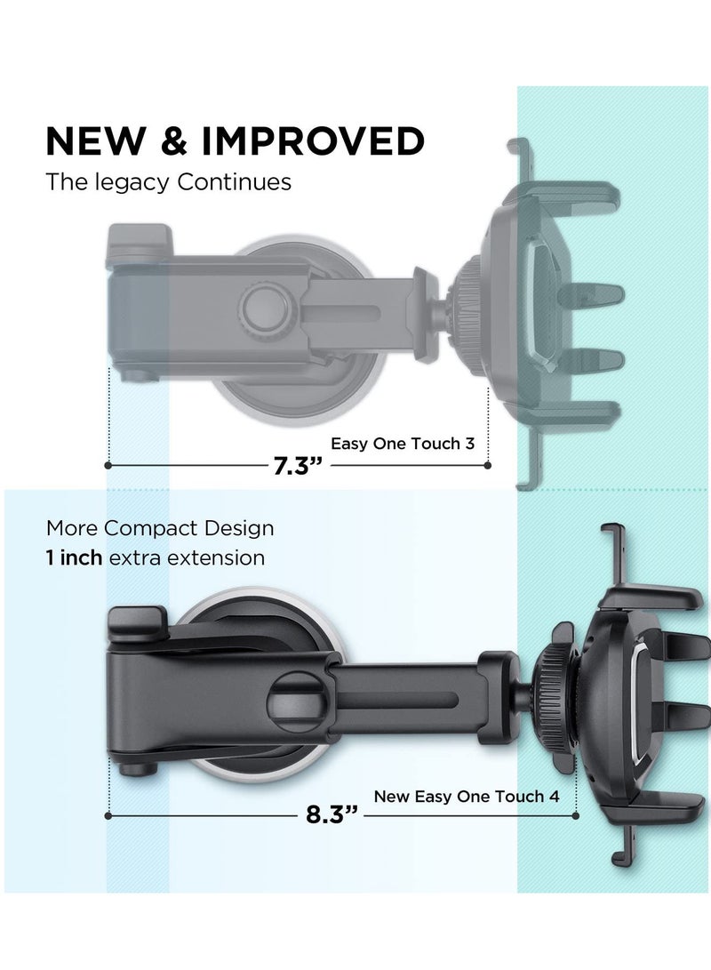 حامل هاتف سيارة عالمي سهل الاستخدام بنقرة واحدة لحامل الهواتف الذكية لهواتف آيفون وسامسونغ وهواوي وLG والمزيد - Image 4