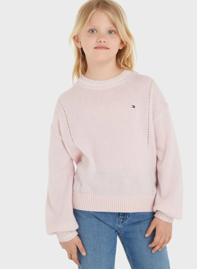 TOMMY HILFIGER Kids Crew Neck Sweater