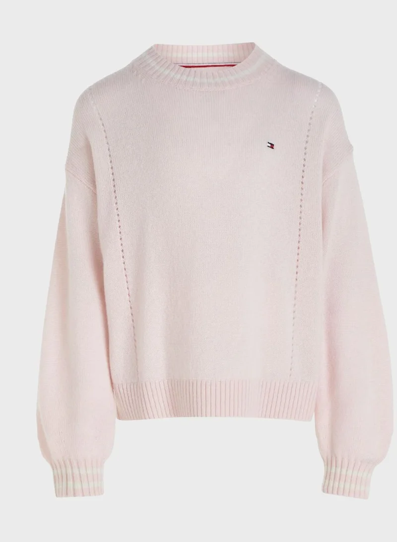 TOMMY HILFIGER Kids Crew Neck Sweater