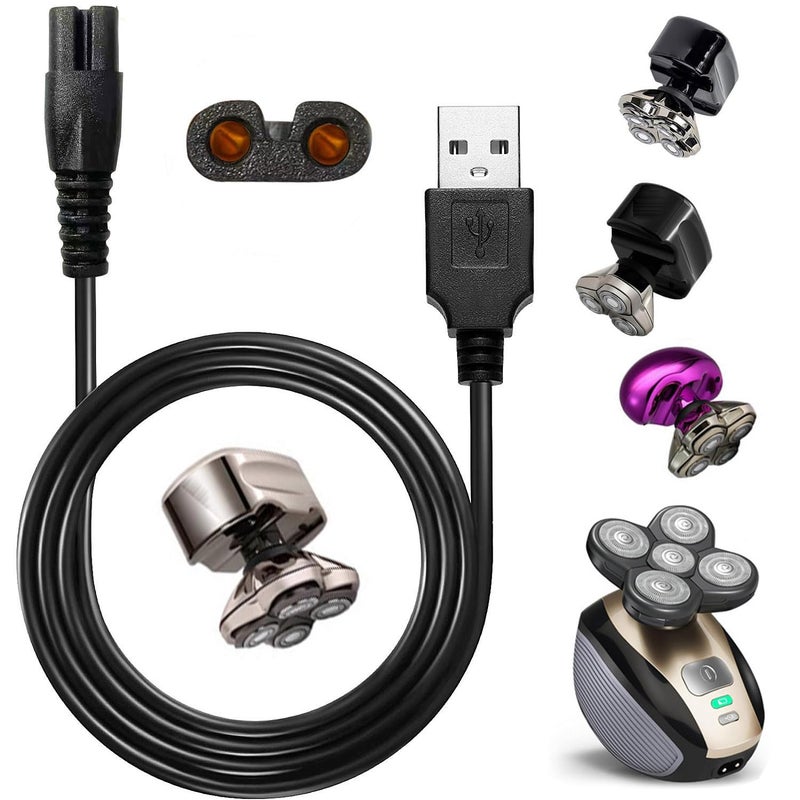 WAHFOX Universal Head Shaver Charger Cord USB Cable Compatible with Skull Shaver Pitbull and Mainstream Shaver BrandsUSB Charger