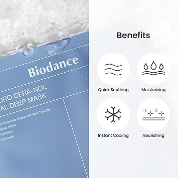 BIODANCE Hydro Ceranol Real Deep Mask Overnight Hydrogel Mask Soothing Moisturising Nutritious 34 g x 4 Pieces - Image 4