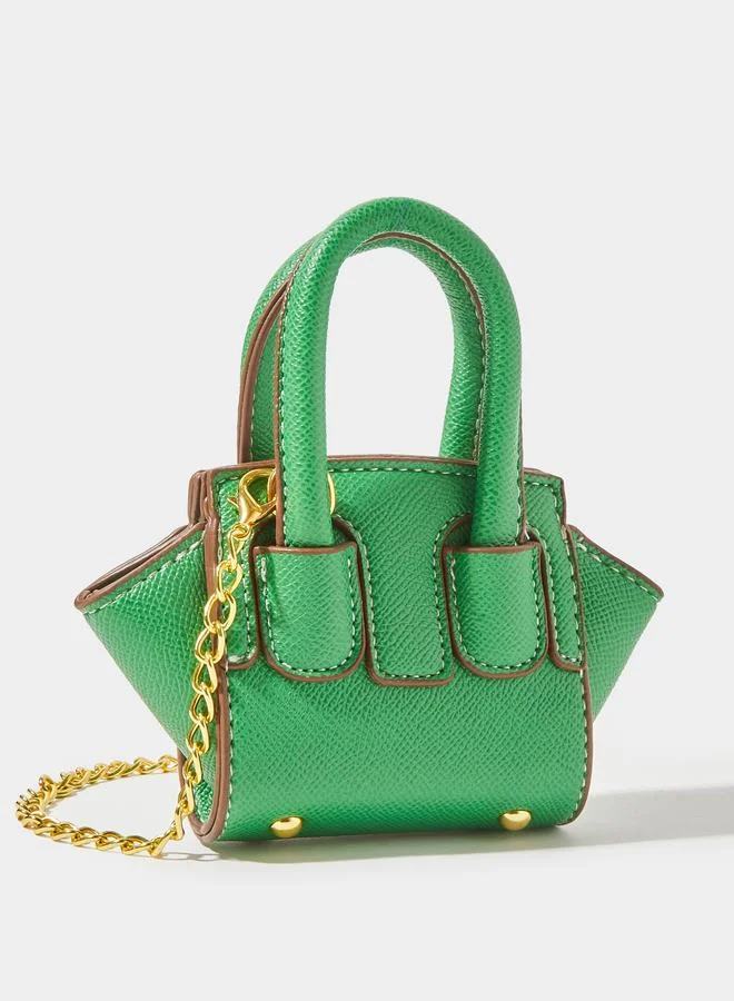 Styli Emerald Green Mini Crossbody Bag with Removable Chain Strap