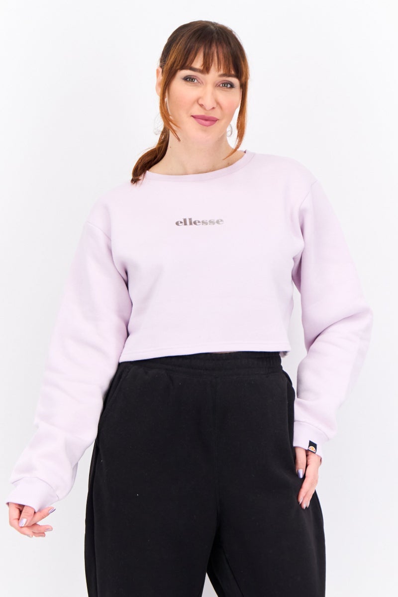 Ellesse Women Sportswear Fit Short Sleeve Outdoor Sweatshirt, Lilac - Image 1