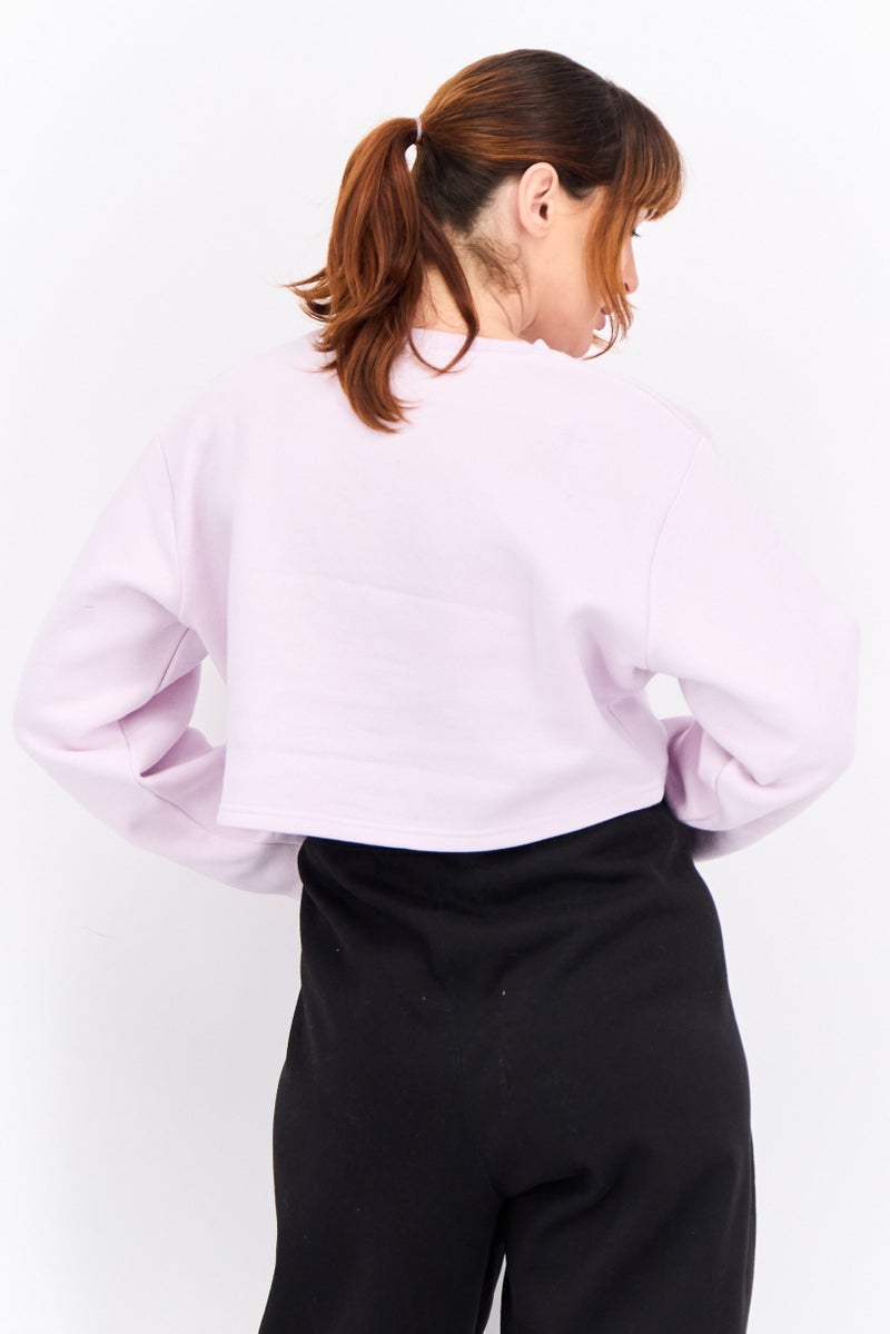 Ellesse Women Sportswear Fit Short Sleeve Outdoor Sweatshirt, Lilac - Image 3