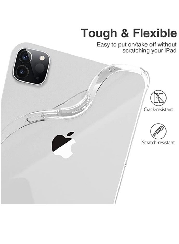 ELTRAZONE Clear Shock Absorbing Flexible TPU Protective Cover Transparent Slim With Pencil For iPad Pro 12.9 inch Case 2021 (5th Gen) - Image 3